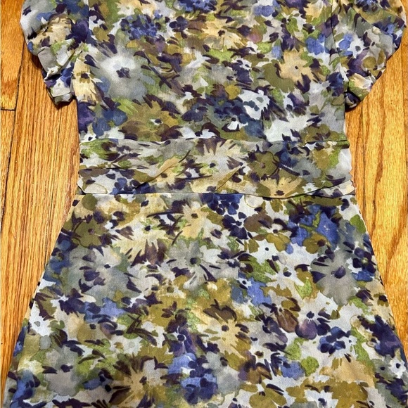 Ann Taylor LOFT Empire Floral Y2K  Blouse  Top Size M - Picture 8 of 9
